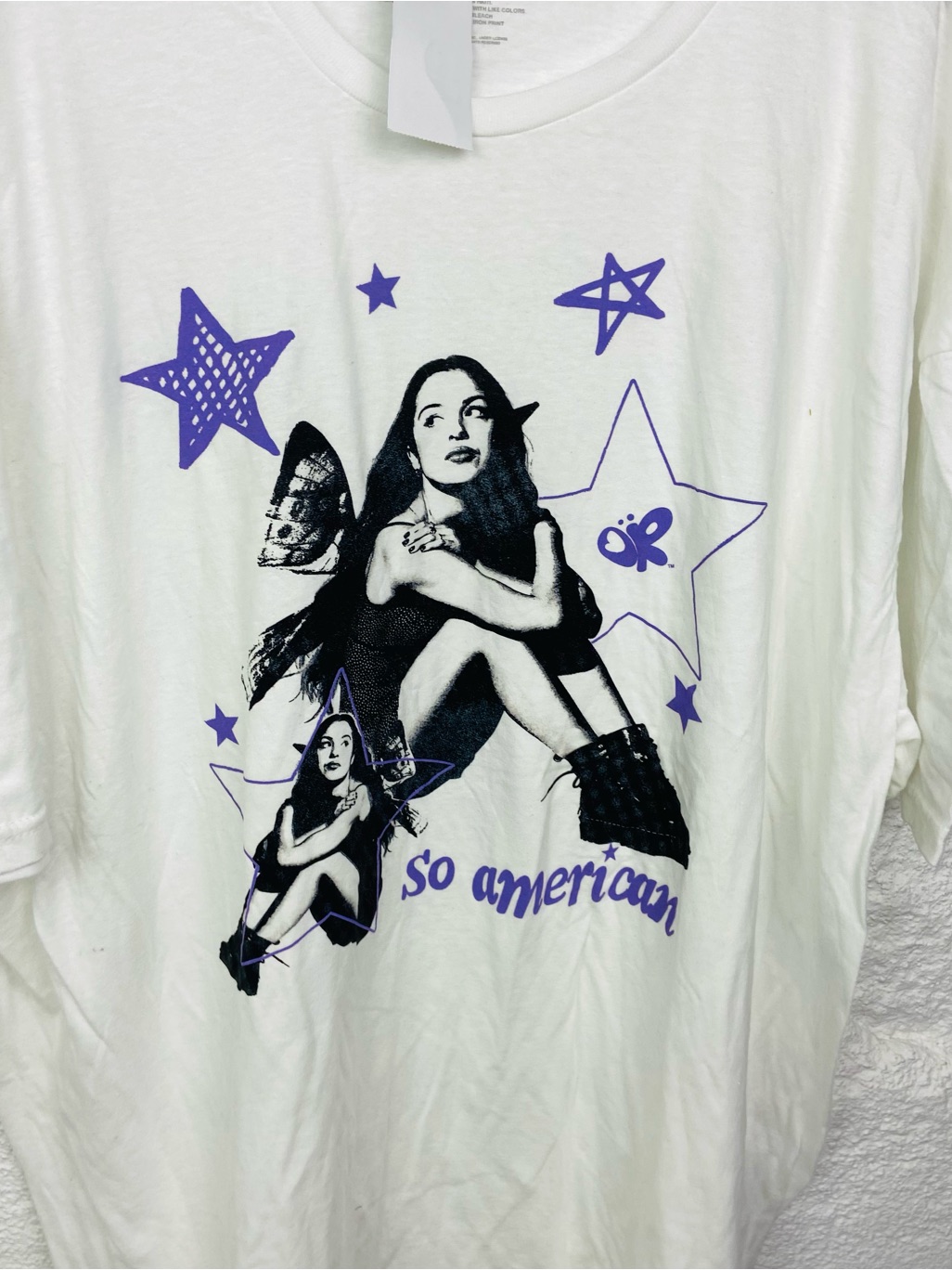 Nwt Olivia Rodrigo So American White Cotton Short Sleeve Tee - 3x — image 6 of 8